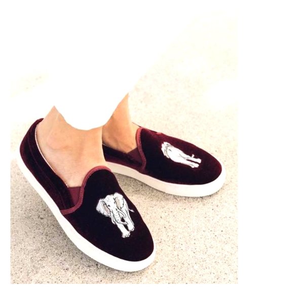 Soludos Sangria Elephant Velvet Slip-On Sneakers